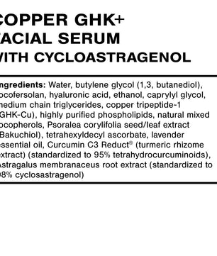 Copper GHK+ Facial Serum with Cycloastragenol