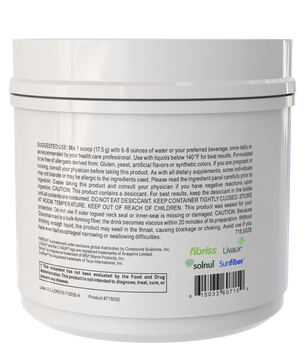 White container with label on a white background