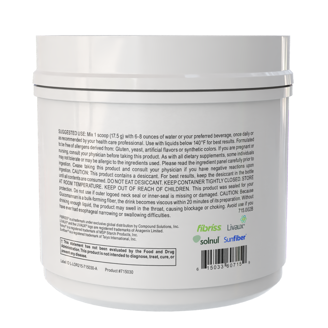 White container with label on a white background