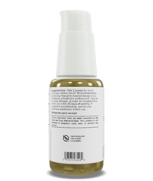 Bottle with a label on a white background