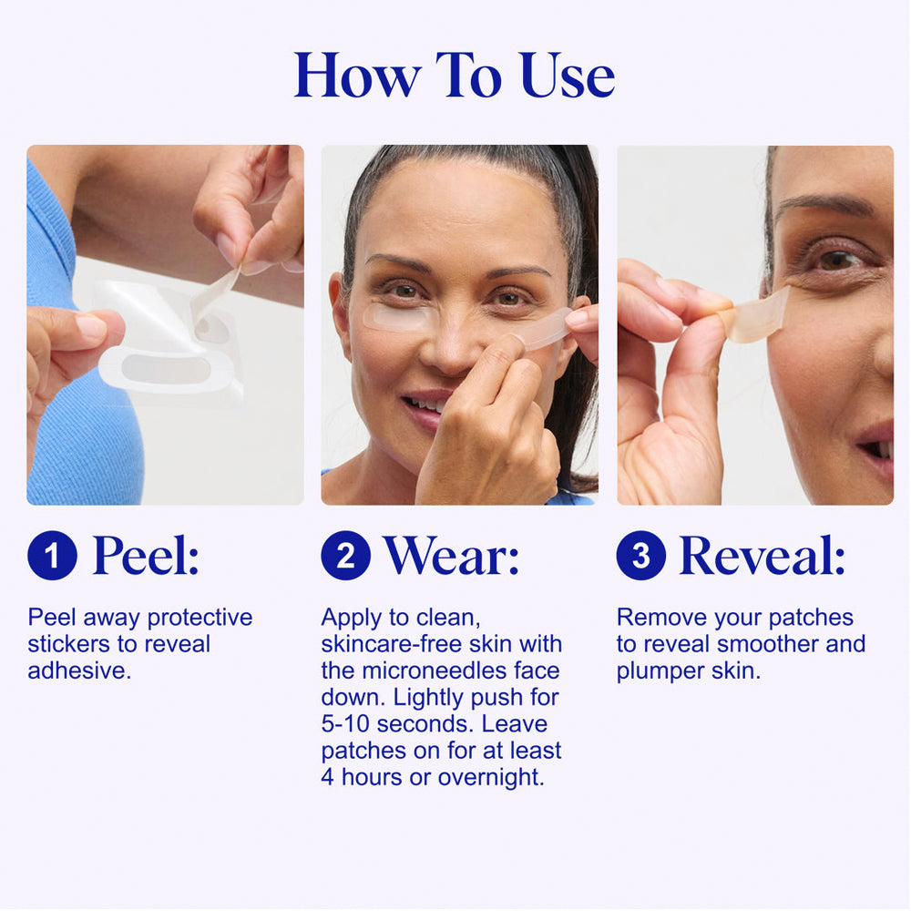How to use Dr. Lori Self-Dissolving Microneedle Patches: Peel, Wear, and Reveal smoother skin in 3 easy